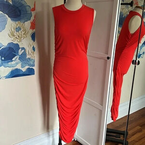 Catherine by Catherine Malandrio Bodycon Dress in "Redrum Orange" - Size L